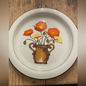 Arita poppies please Brush Strokes 4821 Japan Plate 12.5”